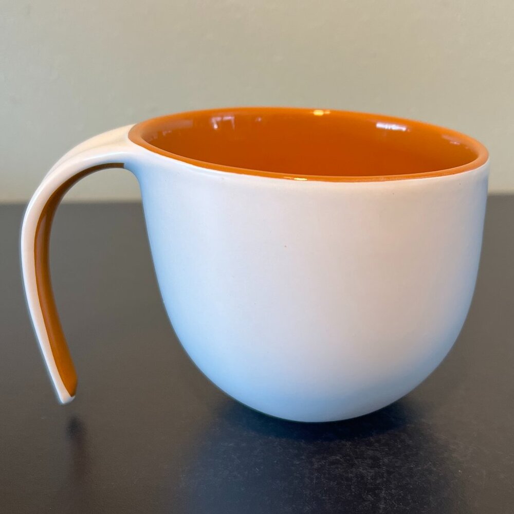 ASOBU "The Porcelain Jewel" Mug  ~ Asymmetrical  Rim ~  Free Flow Loop Handle